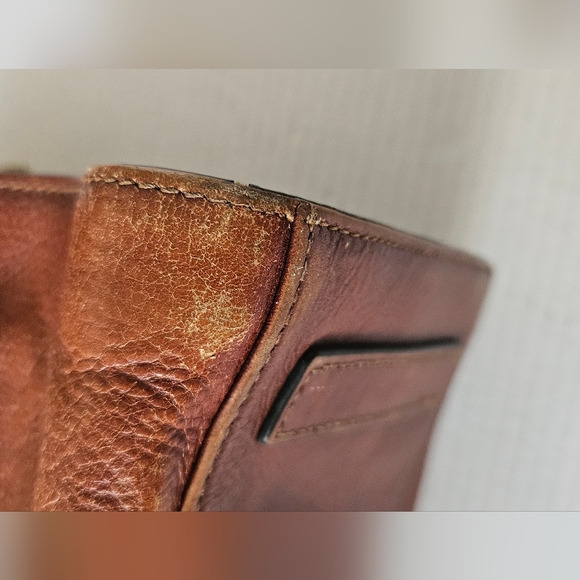 Banuce‎ Italian Vegetable Tanned Leather Satchel bag vintage - Picture 7 of 15